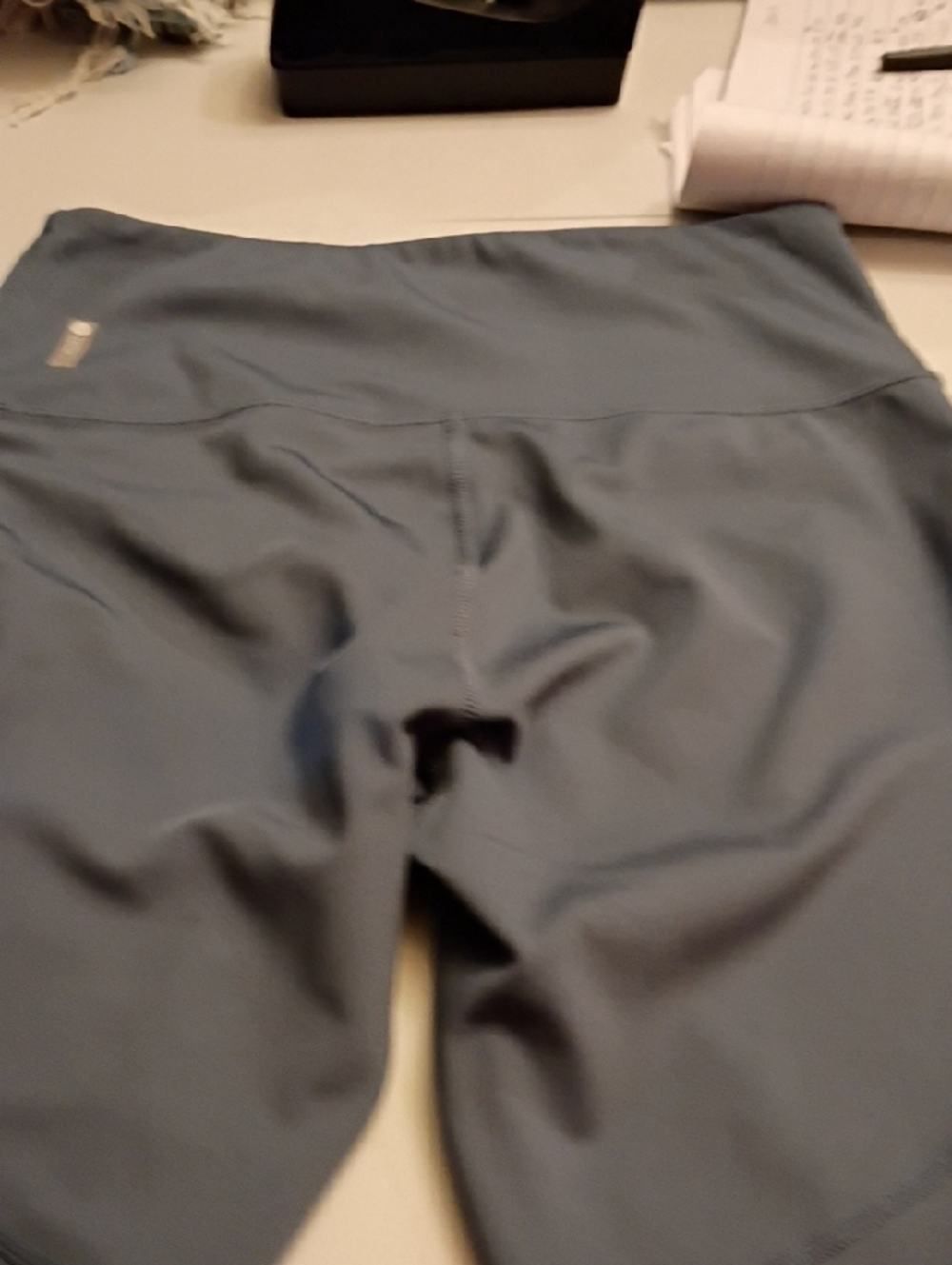Zella Slate Blue Laser-Cut Cropped Leggings - Picture 11 of 16
